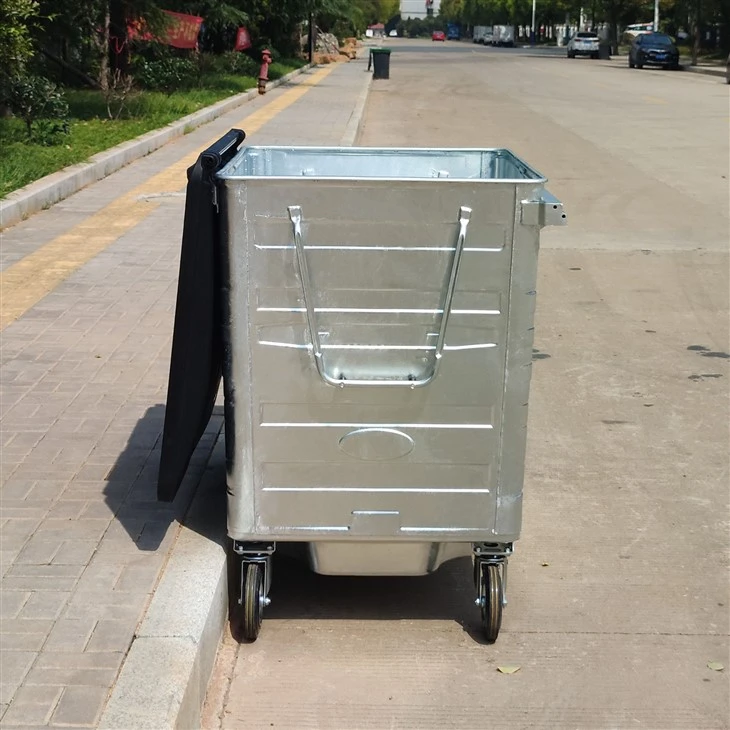 Metal Waste Basket With Lid
